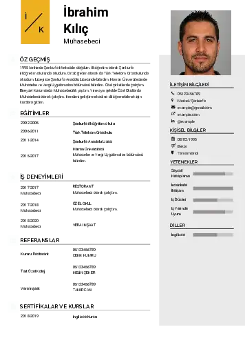 Muhasebeci Cv Örnekleri cv indir